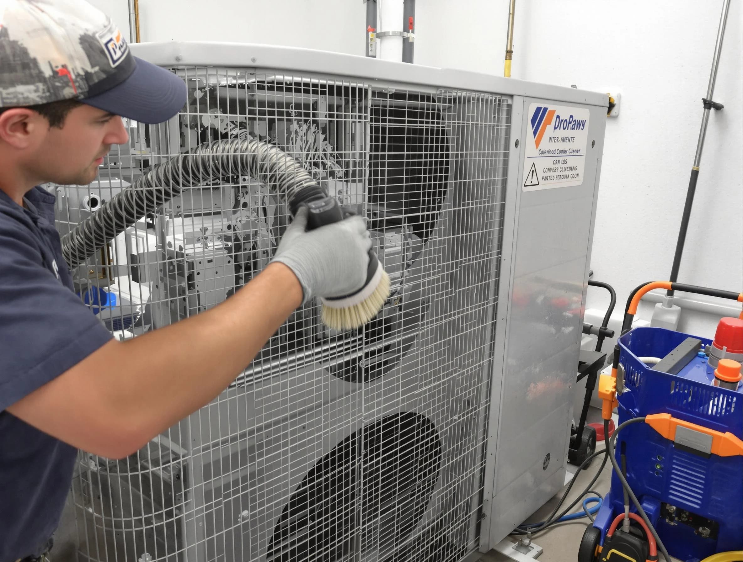 Gloucester Air Duct Cleaning specialist performing precision AC coil cleaning for improved system performance in Gloucester