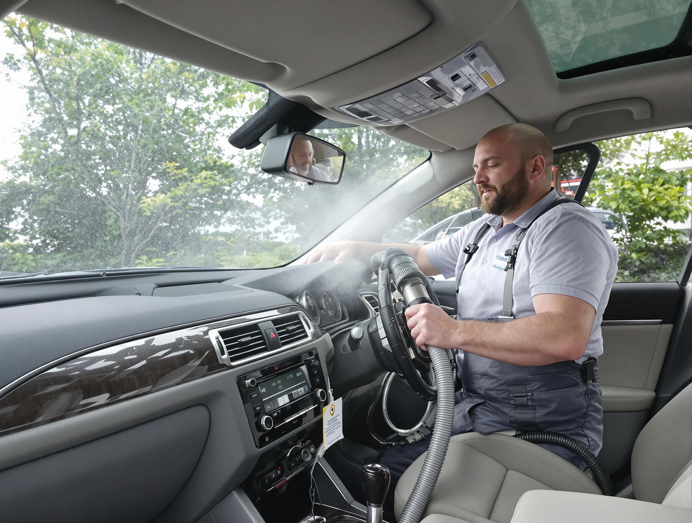 Gloucester Air Duct Cleaning specialist performing professional car duct cleaning in Gloucester