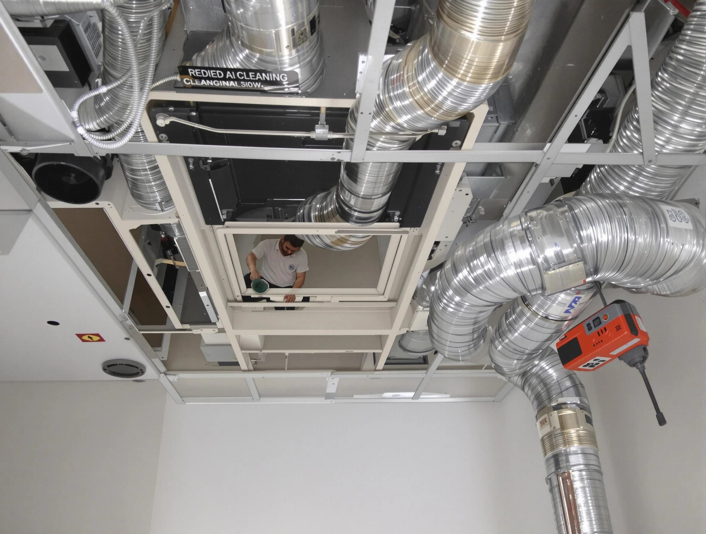 Gloucester Air Duct Cleaning technician performing detailed central duct system cleaning in Gloucester