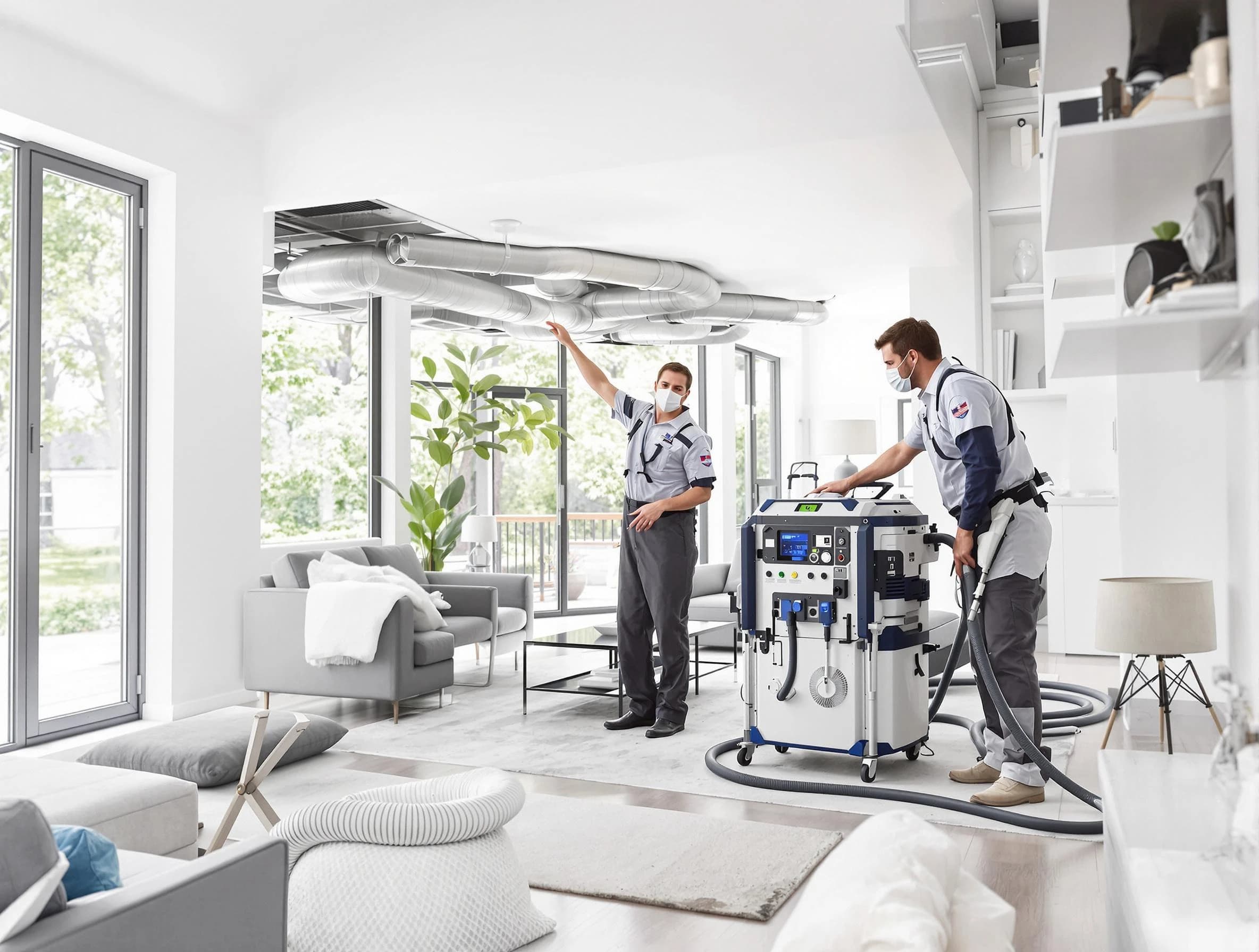 Gloucester Air Duct Cleaning professional conducting pure air duct cleaning with state-of-the-art equipment in Gloucester