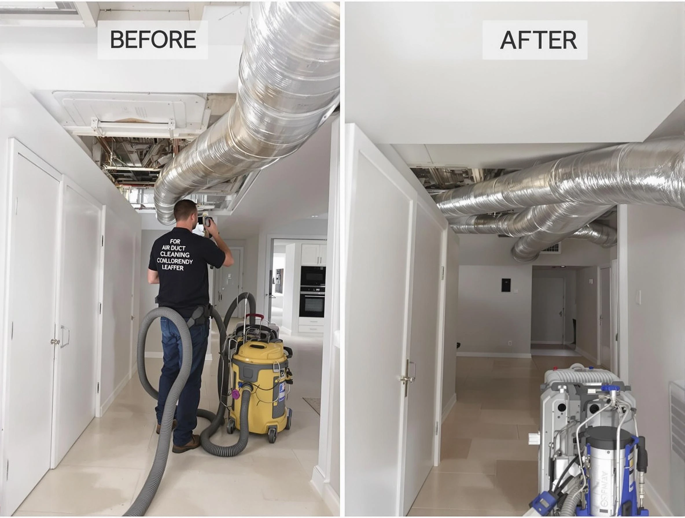 Gloucester Air Duct Cleaning professional performing thorough air duct cleaning in Gloucester