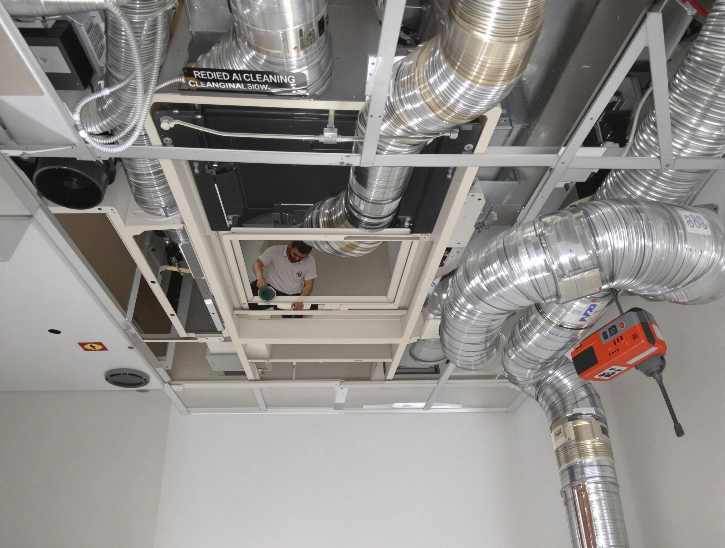Gloucester Air Duct Cleaning technician performing detailed central duct system cleaning in Gloucester