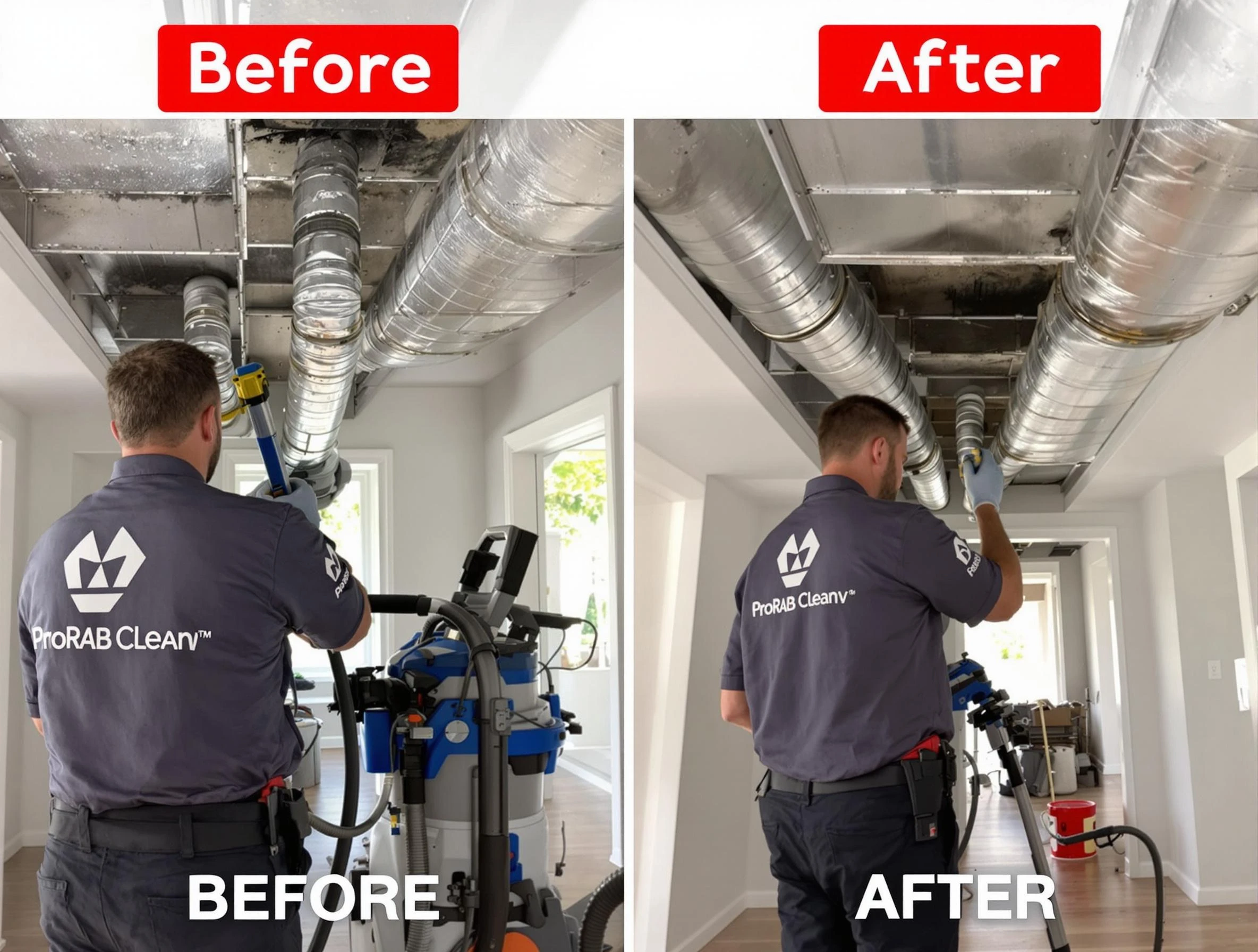 Gloucester Air Duct Cleaning expert performing thorough residential duct cleaning in a Gloucester home